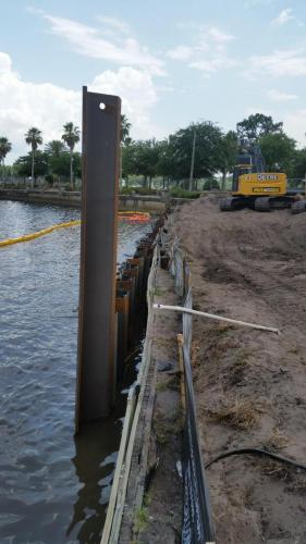 Bulkhead during construction